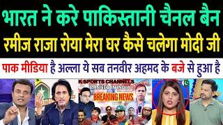 Tanveer Ahmed & Ramiz Raja Crying Bharat ने करे Pakistan के सारे Channel बैन