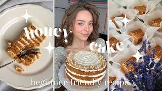 Beginner-Friendly Honey Cake Recipe | Medovik | Russian Honey Cake