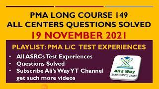 19 November 2021 test experiences of PMA Long Course 149 solved|All ASRCs/centers questions #issb