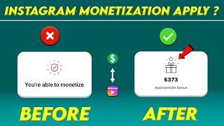 Instagram Monetization Apply | Instagram Reels Monetization | Instagram New Monetisation Update 2024