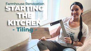 Starting the Kitchen! | Tiling The Floor | My Central Portugal Farm #101