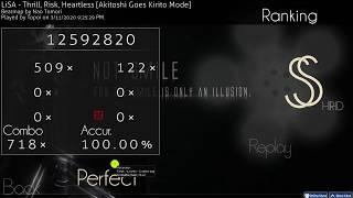 osu! | LiSA - Thrill, Risk, Heartless [Akitoshi Goes Kirito Mode] +HDHR #1 SS