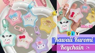 How to make kawaii kuromi acrylic keychain _ DIY acrylic keychain at home