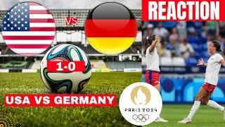 USA vs Germany Women 1-0 Live Olympic Game Semi Final 2024 Football Match Score Highlights USWNT