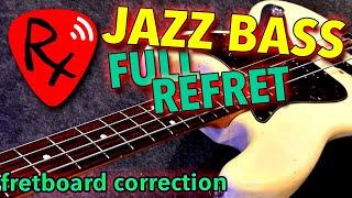 Fender Jazz Bass Fretboard Correction & Refret - the setup - part 13