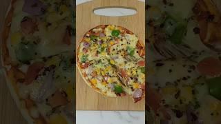 How to make pizza with readymade pizza base without oven | Pizza In Kadai #shorts #short #viral