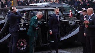 Danish royal family arrive at Parliament, a day after King Frederik X takes throne