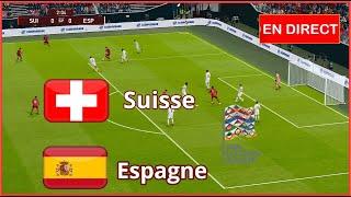 Suisse vs Espagne en direct Match la Ligue européenne des nations Simulation football  Gameplay PC