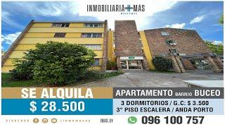 En Alquiler: Apartamento 3 Dormitorios Ch99 | Buceo