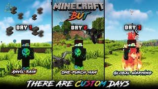 Minecraft, BUT THERE ARE CUSTOM DAYS  | in Telugu | Maddy Telugu Gamer