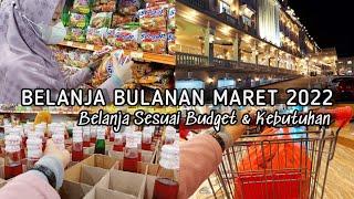 BELANJA BULANAN MARET 2022 | grocery shopping ibu rumah tangga ~ Ummi Khair