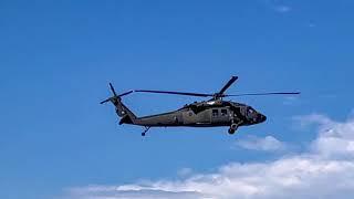 Blackhawk helicopters landing at GSP