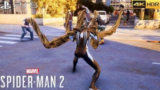 Marvel's Spider-Man 2 New Game Plus Black Anti-Venom Suit Combat & Swinging 4K60FPS GAMEPLAY