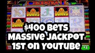 NEVER BEFORE SEEN ON YOUTUBE $400 BET ON CLEO 2 I GOT A MASSIVE JACKPOT