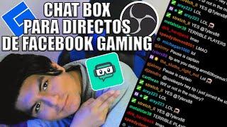 COMO PONER UN CHAT BOX EN MIS DIRECTOS DE FACEBOOK GAMING | OBS Studio | Strean Labs