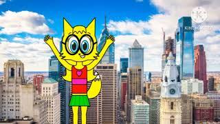 Giantess Mia the Yellow Fox is Growth up in Philadelphia Pennsylvania