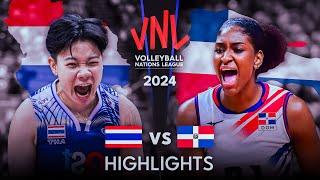  THAILAND vs DOMINICAN  | Highlights | Women's VNL 2024