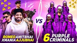 Ajjubhai, Amitbhai, Mania & Romeo Vs 6 Purple Criminal- Hold Your Phone & Watch My Gameplay