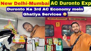 New Delhi Mumbai Duronto Exp •3rd AC Economy Mein Ghatiya Services•