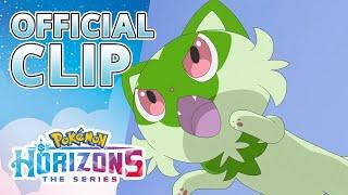 Sprigatito Evolves! | Pokémon Horizons: The Series | Official Clip