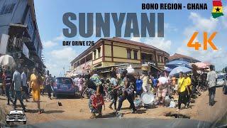 Sunyani Day Drive E26 From South Ridge To Market in the Bono Region Ghana 4K