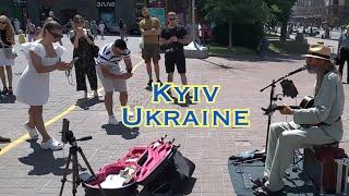 Busking in Kyiv Ukraine