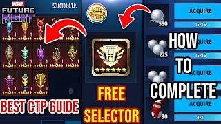 Mega Guide  Best CTP for CTP Selector FREE & Fast Complete Mission | Marvel Future Fight