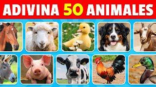 Adivina 50 Animales de la Granja en 3 Segundos  Fácil, Medio, Difícil, Imposible