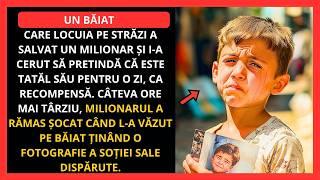 UN BĂIAT CARE LOCUIA PE STRĂZI A SALVAT UN MILIONAR ȘI I-A CERUT SĂ SE PREFACĂ A FI TATĂL LUI...