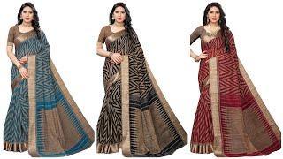 Yashika Women || Linen Printed || Sarees ||