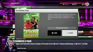 NBA 2K20 PACK OPENING GOING FOR G.O.A.T  GIANNIS ANTETOKOUNMPO