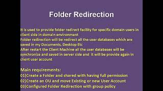 4 Folder Redirection Configured in Windows Server 2008 R2