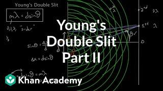 Young's double slit equation | Light waves | Physics | Khan Academy