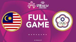 Malaysia v Chinese Taipei | Full Basketball Game | FIBA U18 Women Asia Cup 24 | Div A | Group Phase