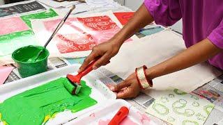 How to Block Print on Fabric Tutorial with Kay Davis l Hospital Rooms Digital Art School