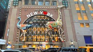 [4K] NYC Christmas Walk: 5th Ave New LV Flagship Store, Plaza Hotel, Madison Ave | Nov. 2024