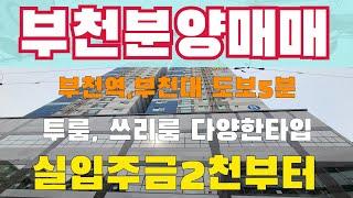 심곡동 신축빌라 - 부천역 도보 5분 쓰리룸 투룸 타입 두개다 보여드려요 신혼부부 아파트로 적극 추천 센텀시티