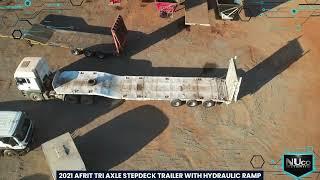 2021 AFRIT TRI AXLE STEPDECK TRAILER WITH HYDRAULIC RAMP | NUco Auctioneers