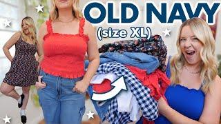 trying on THE CUTEST new summer outfits from OLD NAVY! (size 16/XL)