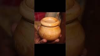 Handmade wooden pot | Amazing wood work #shorts