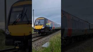 CrossCountry Trainbow class 170 at rural level crossing #train #crosscountry #trainspotting