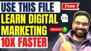 Use this Digital Marketing Workbook to LEARN DIGITAL MARKETING 10,000x FAST! (download for FREE!)