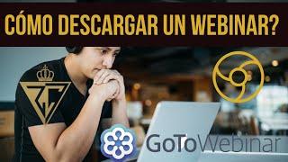 Cómo Descargar un Video de Webinar?