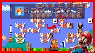 Lo DIFICIL es PILLAR EL CHAMPIÑON  - Desafio 1 VIDA [NO SKIP] | Super Mario Maker 2
