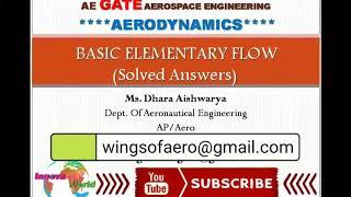 Basic Elementary Flow | Aerodynamics | Ms. Aishwarya Dhara