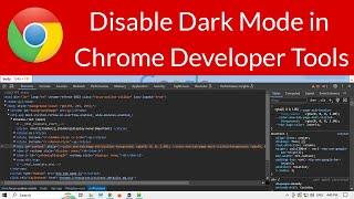 How to Disable Dark Mode in Chrome Developer Tools?