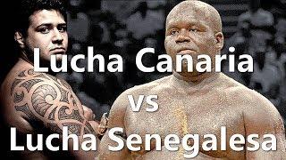 Lucha Canaria vs Lucha Senegalesa (Wrestling amistoso entre Islas Canarias España y Senegal África)