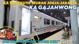 JAM NYA PAS, TIDUR NYENYAK !! Naik Kereta Api GAJAHWONG Jogja Jakarta, Kereta Eksekutif Termurah !