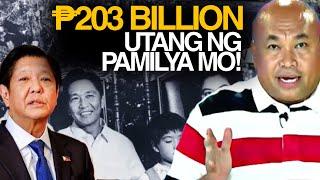 "Ikaw ang UNANG SUMUNOD SA BATAS! Bayaran mo ang ₱203 BILYON na UTANG nyo ayon sa K0RTE SUPREMA!"