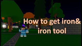 How to get iron & make iron tools in Roblox Islands...